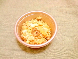 コーンクリーム＆卵入り♪豆腐のディップ